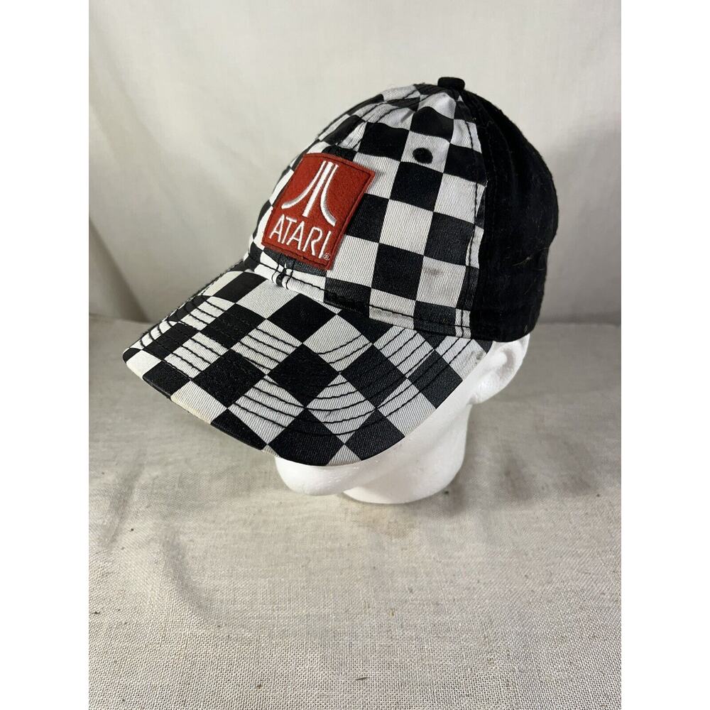 Atari H3 Headwear Baseball Cap Trucker Hat Strapback Black/White Checkered